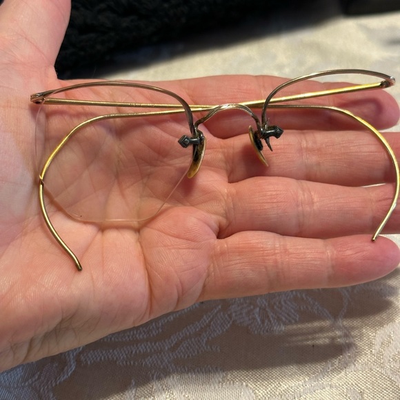 WWII GOLD filled Wire Rim Eye Glasses & case - Picture 9 of 16